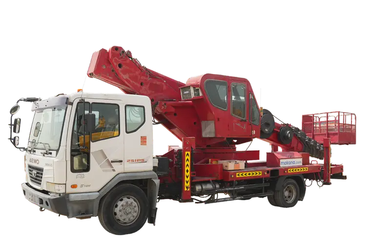 2009 Tata Daewoo Novus 4x2 truck mounted boom lift