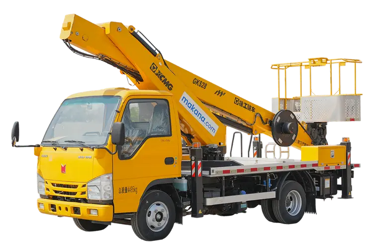 2025 XCMG GKS28 boom lift on Isuzu 4x2 flatbed truck