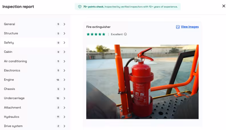 طفاية حريق مثبتة على آلية، بتقييم ممتاز على موقع مكنة.