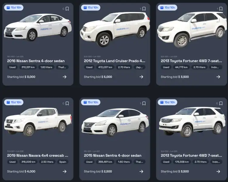 سيارات تويوتا ونيسان في مزاد دبي بأسعار مزايدة تبدأ من 2,000 دولار - 4